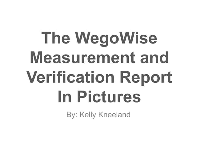 Measurement and Verification - The WegoWise M&V Report in Pictures