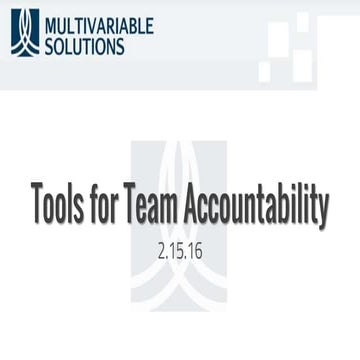 Tools For Team Accountability