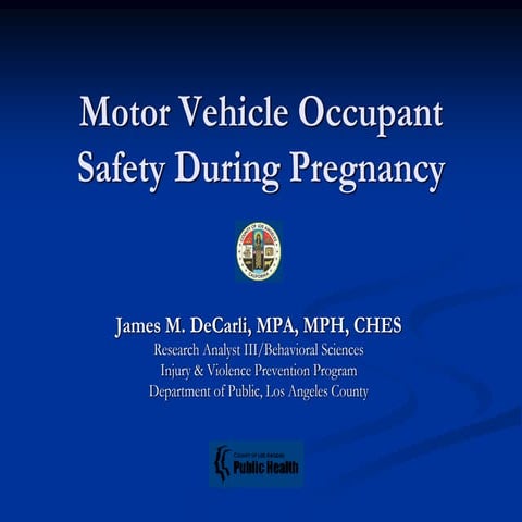 Mvt Occupant Pregnancy