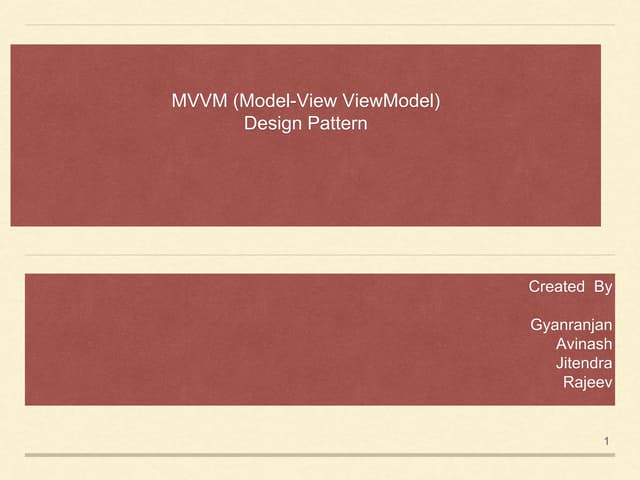 Mvvm