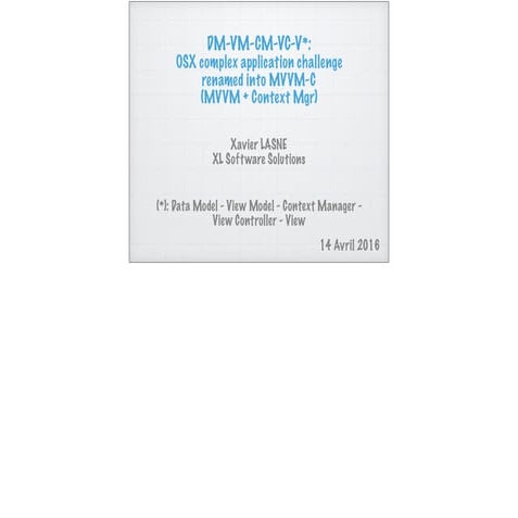 OSX Complex Application Challenge Architecture