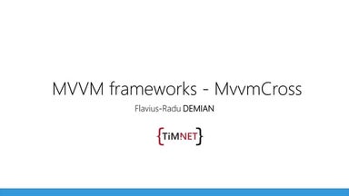 MVVM frameworks - MvvmCross