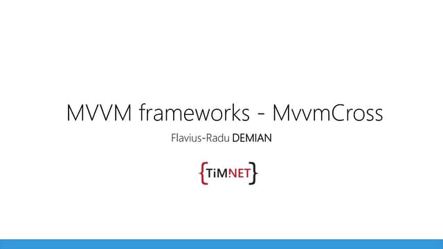MVVM frameworks - MvvmCross