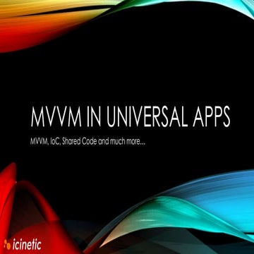 Mvvm in universal apps