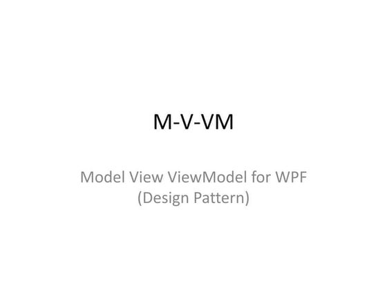 MVVM with WPF