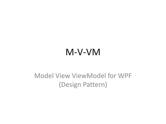 MVVM with WPF