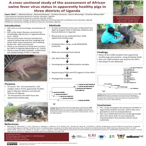 A cross sectional study of the assessment of African swine fever virus status...