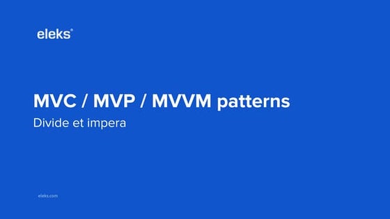 Mvvw patterns