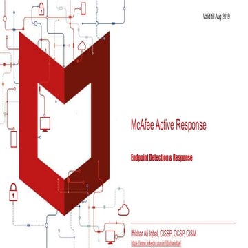 McAfee - McAfee Active Response (MAR) - Endpoint Detection & Response (EDR)