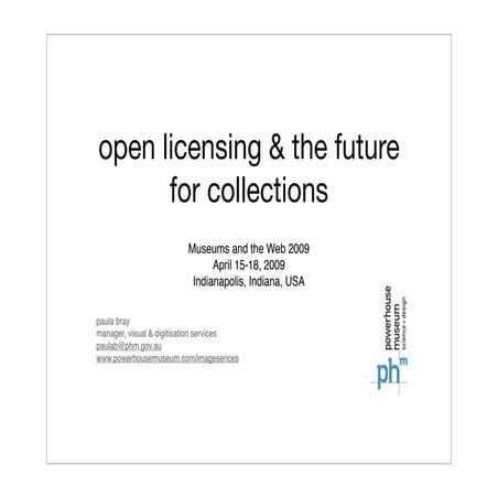 Flickr Commons: Open licensing and the future for collections