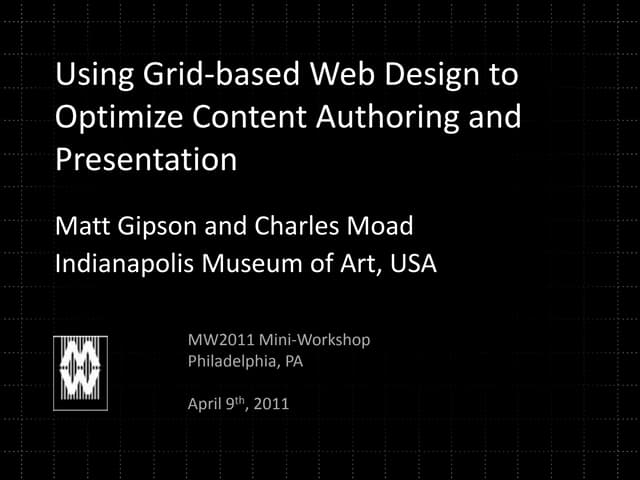 MW2011 Grid-based Web Design presentation