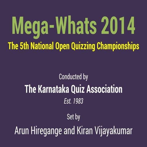 KQA Mega-Whats National Face-Off - Finals
