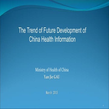 #MWC15Health Yan jie gau ministry of health of china