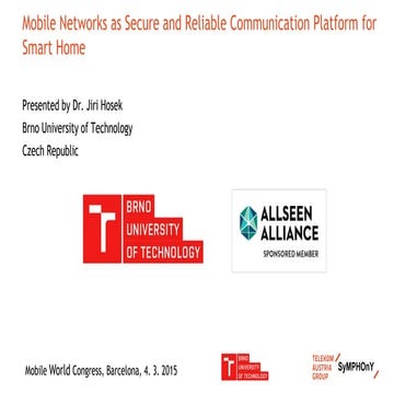 Mobile Networks as Secure and Reliable Communication Platform for Smart Home