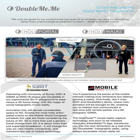 MWC18 Social Holographic Mixed Reality Experiences