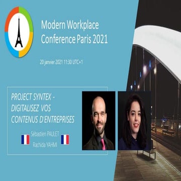 Microsoft Syntex - Digitalisez vos contenus d'entreprise @MWCP21 20/01/2021