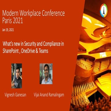 What's new in Security and Compliance in SharePoint , OneDrive for Business &...