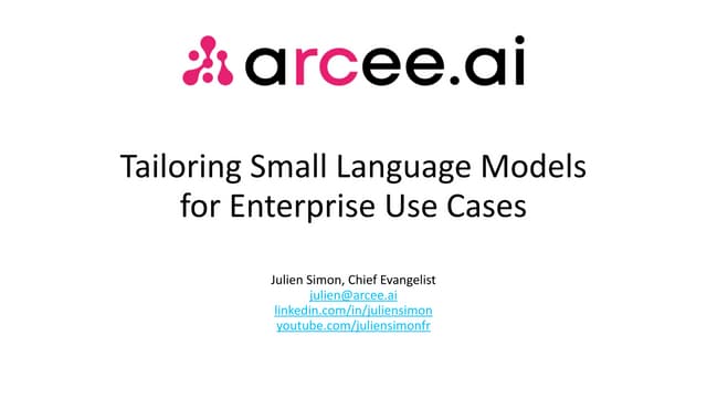 Tailoring Small Language Models for Enterprise Use Cases