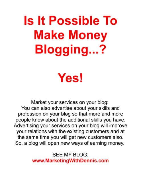 Can You Make Money Blogging