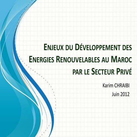 Enjeux du développement des énergies renouvelables | PDF