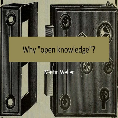 Why open knowledge