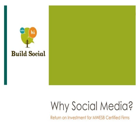 Why Social Media? Return on Investment for MWESB Certified Firms