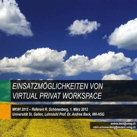 Einsatzmöglichkeiten von Virtual Private Workspace