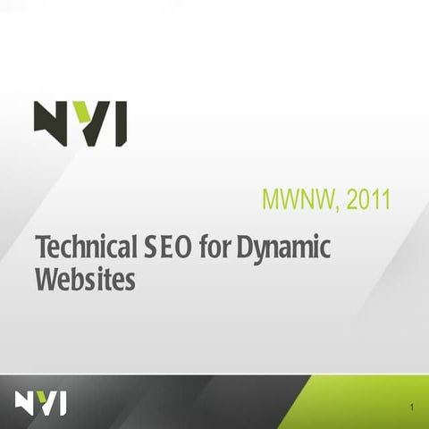 SEO for Dynamic Websites - Make Web Not War 2011