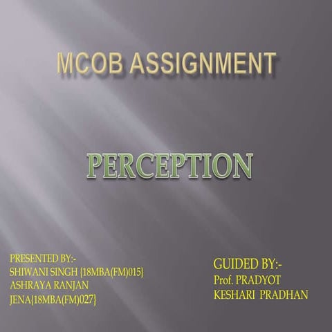 Mcob perception