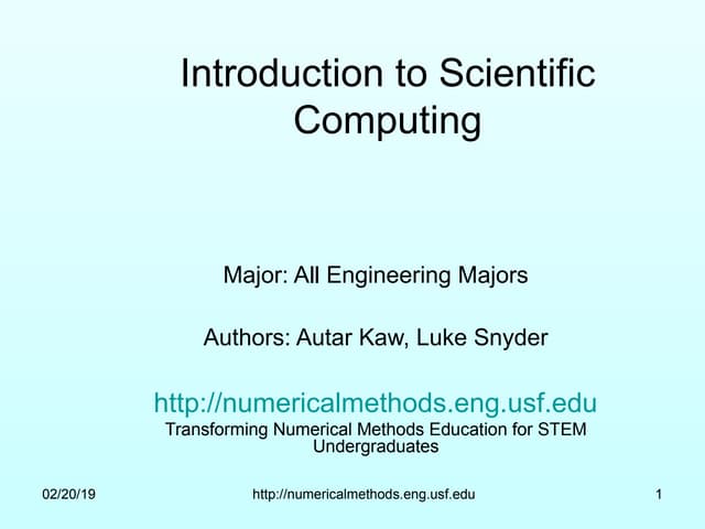 introduction to scientific computing