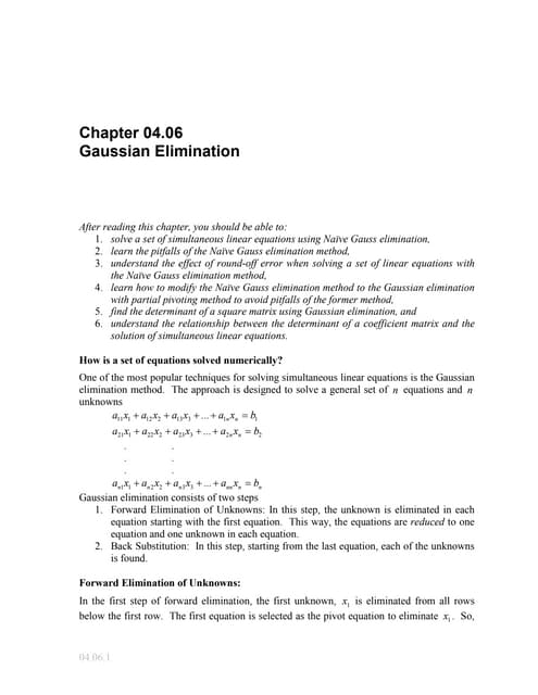 Gaussian Elimination