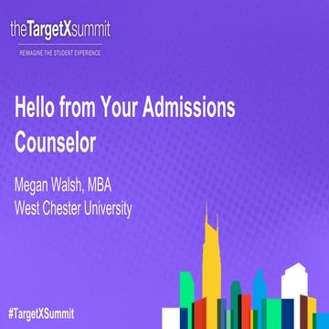 1.3 Hello from Your Admissions Counselor