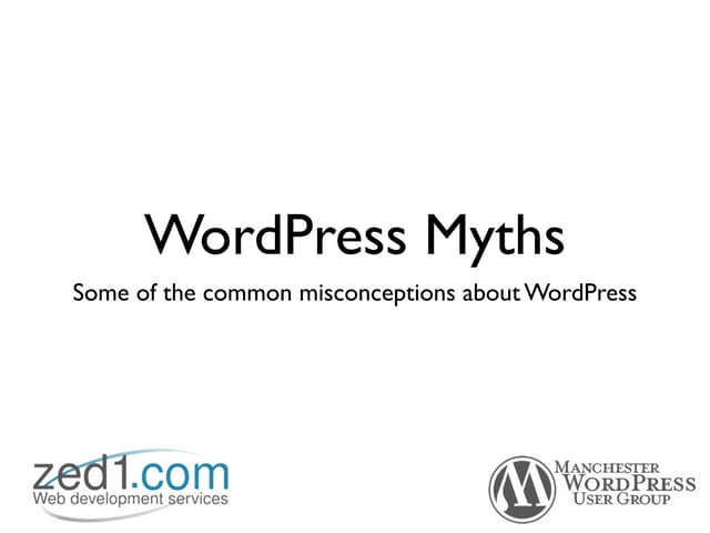 MWUG wp-myths
