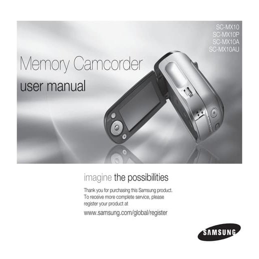 Samsung Camcorder MX10 User Manual | PDF
