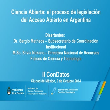Ciencia Abierta: el proceso de legislación del Acceso Abierto en Argentina