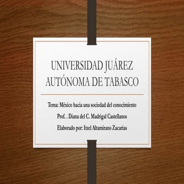 México hacia una sociedad de conocimiento