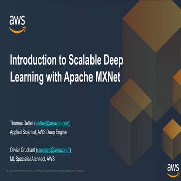 MXNet Paris Workshop - Intro To MXNet