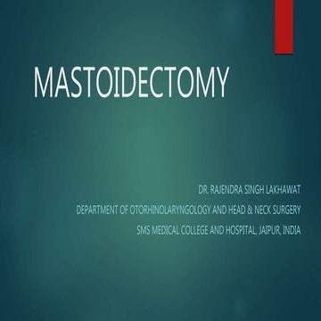 Mx of cholesteatoma dr rsl | PPT