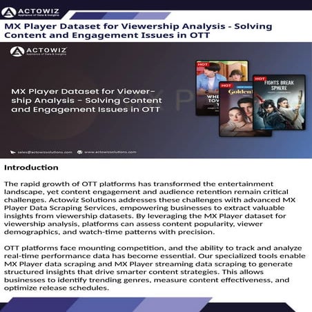 MX Player Dataset for Viewership Analysis – Problem Solving.pptx