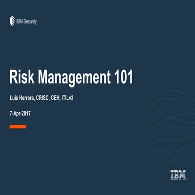 Introduction to Risk Management Fundamentals