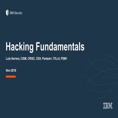Introduction to Hacking (101) Fundamentals | PPTX | Information and ...