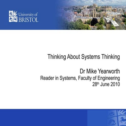 Thinking about systems thinking