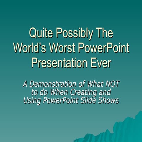 Great example of terrible powerpoint presentation | PPS