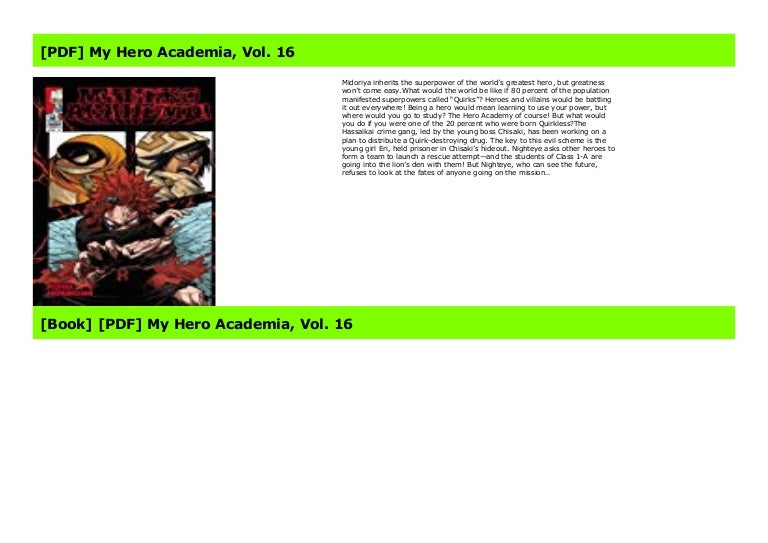 Pdf My Hero Academia Vol 16