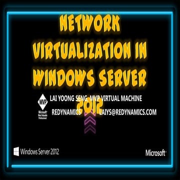 Network Virtualization in Windows Server 2012 | PPT