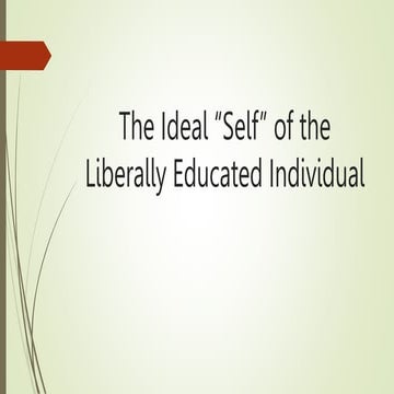 Ideal Self of the Liberally Educated Individual
