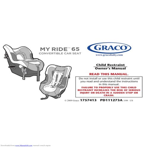 Graco My Ride 65 Manual | gracomyride65.com