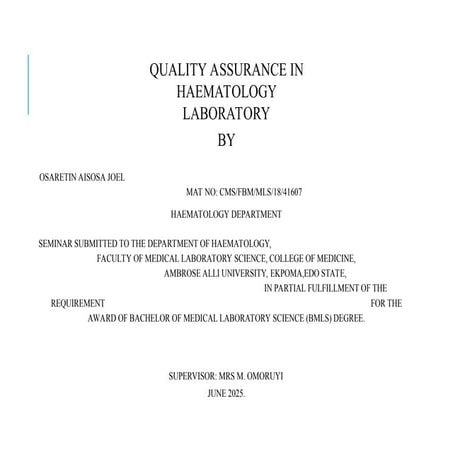 MY-SEMINAR-SLIDE QUALITY ASSURANCE IN LAB.ppt