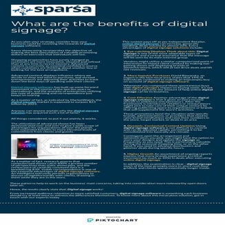 What are the benefits of digital signage? | PDF