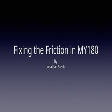 Fixing the Friction in MY180: User Pain Points & Insights | PPTX